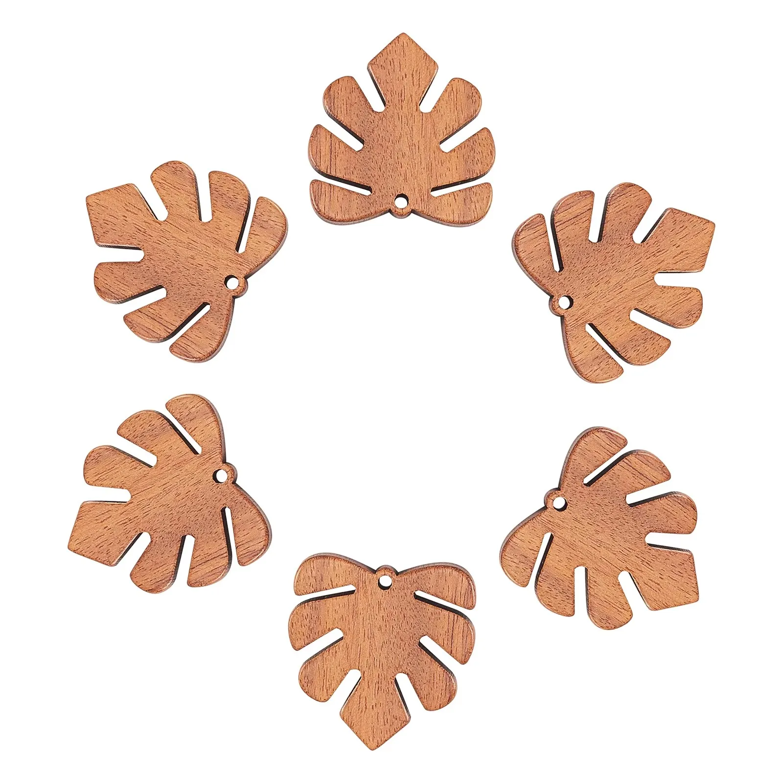20 Stück Vintage Naturholz Charms flach rund Tropfen Sattel braun Holz Anhänger Bulk für Frauen Schmuck Ohrringe Herstellung