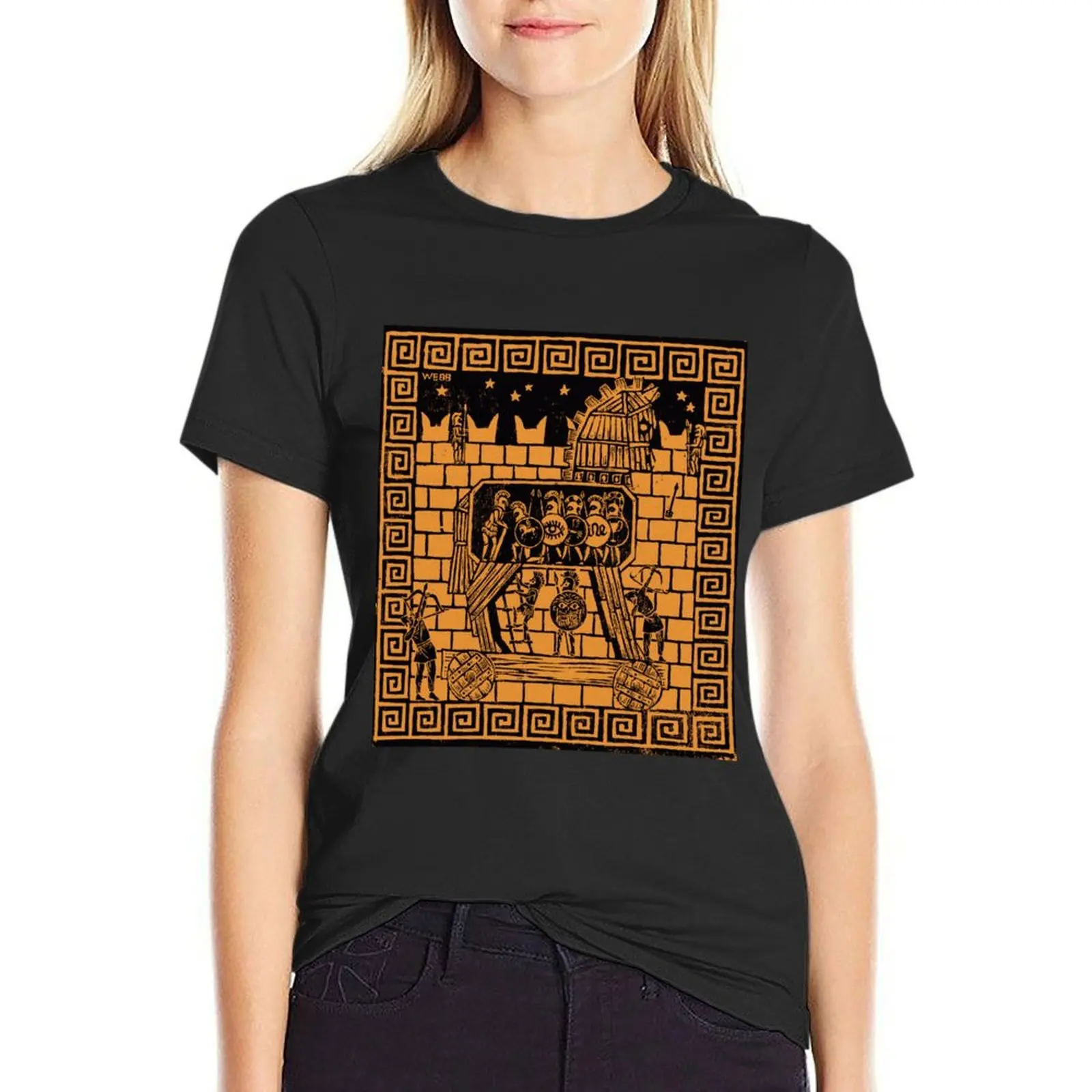 Trojan Horse T-Shirt aesthetic clothes Short sleeve tee Women t shirt