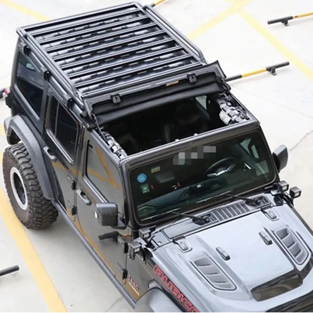 

Hard Top Roof Rack Cargo Carrier Luggage Basket for 2018+ J eep JL Wrangler JL1187
