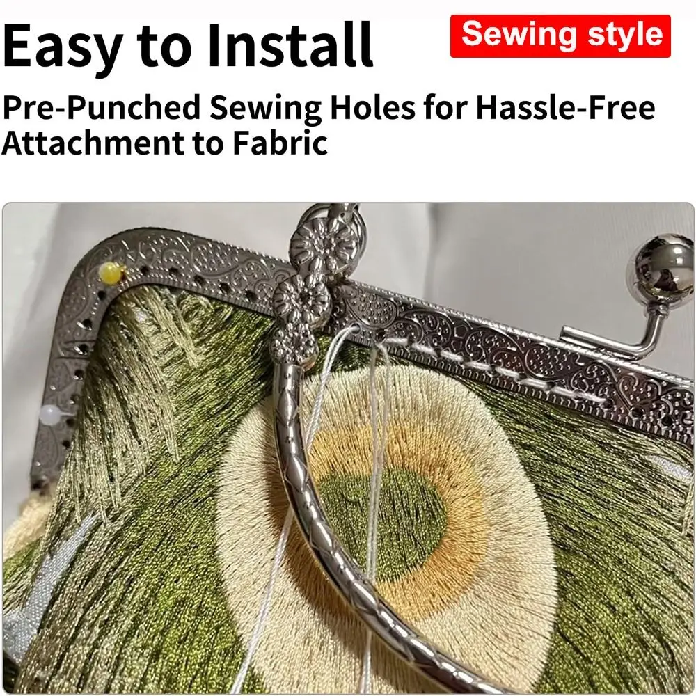 جديد إطار محفظة معدنية قبلة المشبك خمر 20 سنتيمتر محفظة المشبك الإطار محفظة الإطار Craft بها بنفسك الحرفية #6