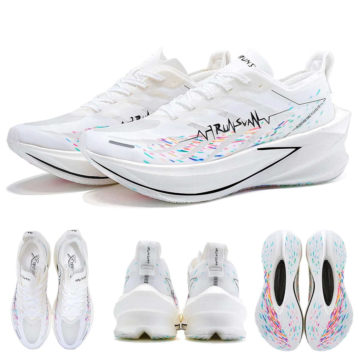 IRUNSVAN Carbon Fiber Sports Shoes Marathon Sports and Physical Testing Training Shoes for Men and Women 131