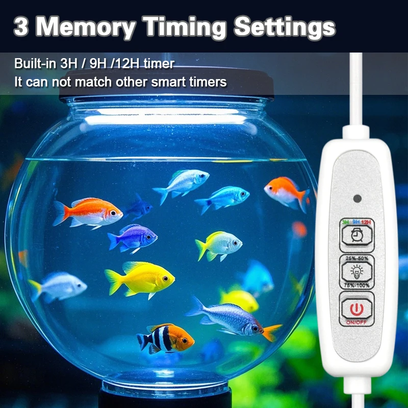 Timer Controlled Led Spotlight 5V USB Cabinet Lamp DIY 3D printed Night Light Kit Fish tank lighting Plant Landscape Lamp Timing