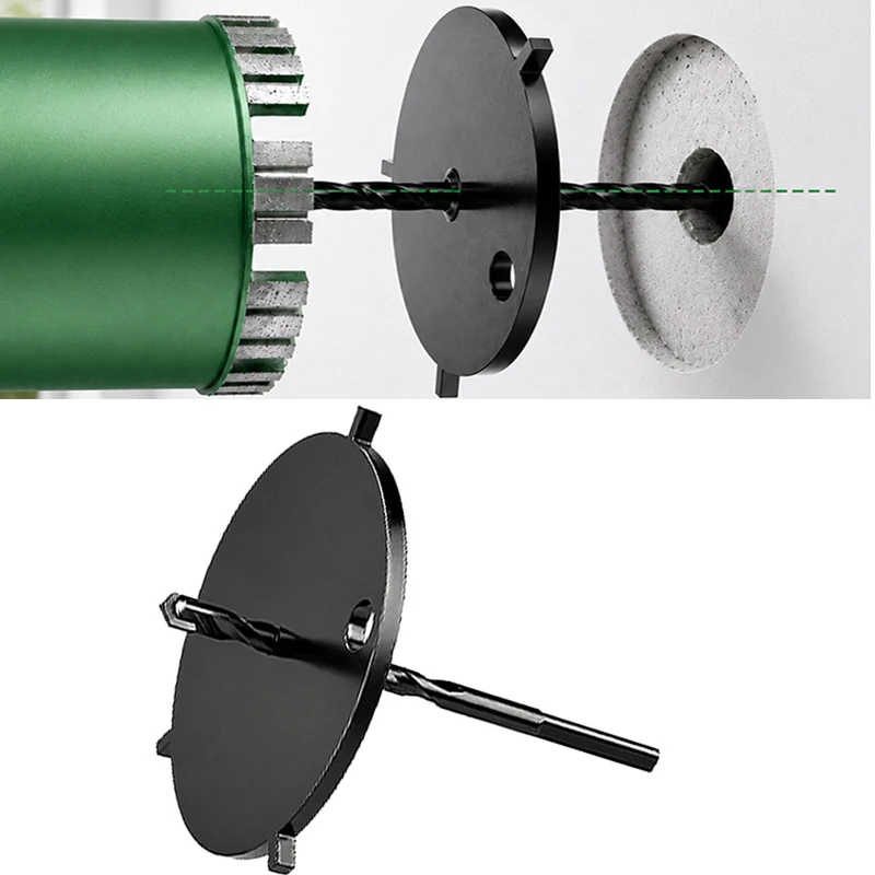 Drill Bit Locator Positioning Guide 100mm Metal Hole Drilling Tool For Concrete Brick Wall For Tile Air Conditioning Pipe Core D