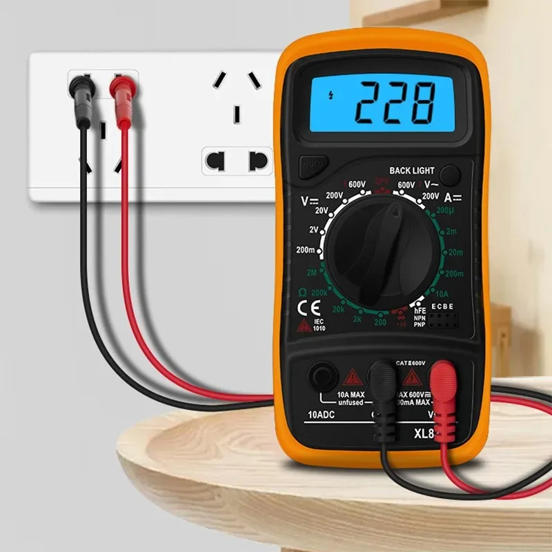 

XL830L Handheld Digital Multimeter LCD Backlight Portable AC/DC Ammeter Voltmeter Ohm Voltage Tester Meter MultimetroXL830L