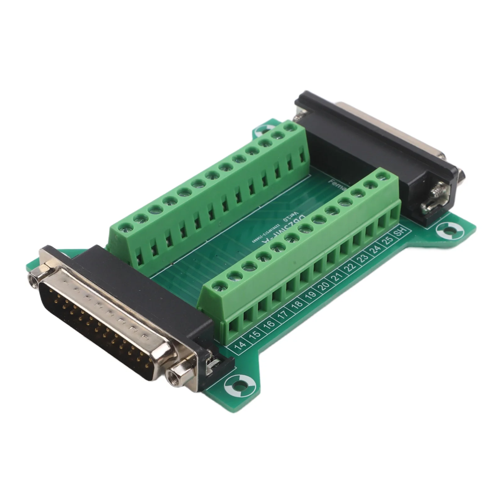 Solderless Connector DB25 Adapter One-to-one Correspondence Tool-free Installation Male Female Connector Adapter
