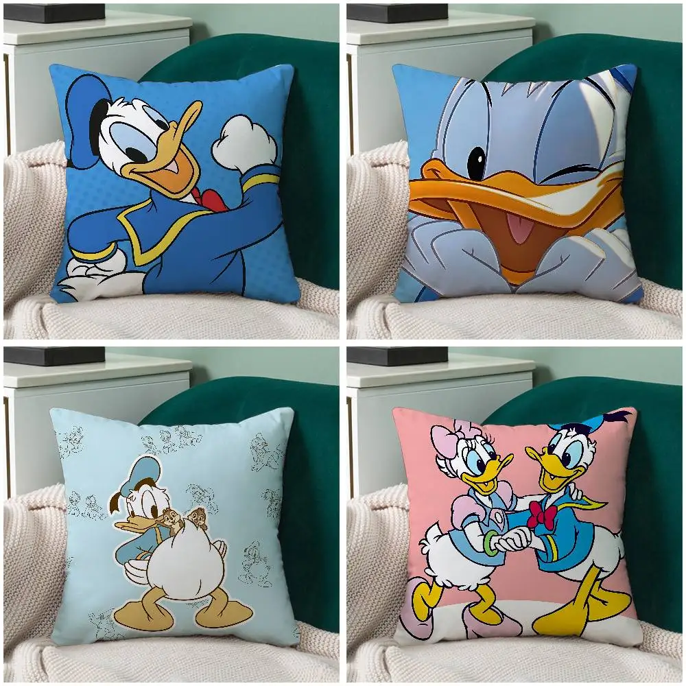 

Cute D-Donald-D-Ducks Pillow Case Throw Pillow Cover Nordic Vintage Style Cushion Covers Home Living Room Sofa Couch Seat Decor