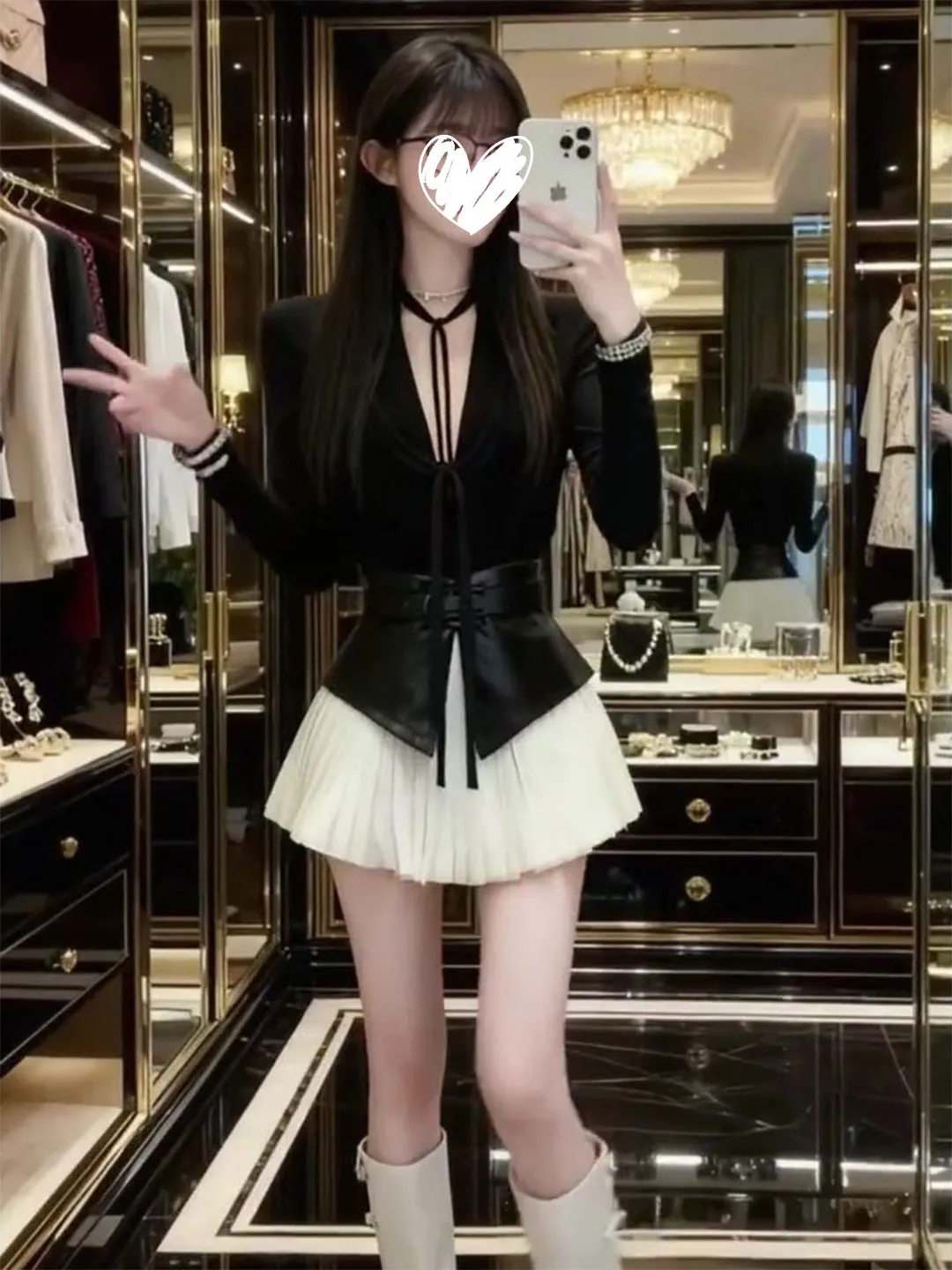 

High Waist Pleated Short Skirt And Slim Fit Short Top Two Piece Set for Women Fashionable Street Style Pure Desire Trendy Outfit