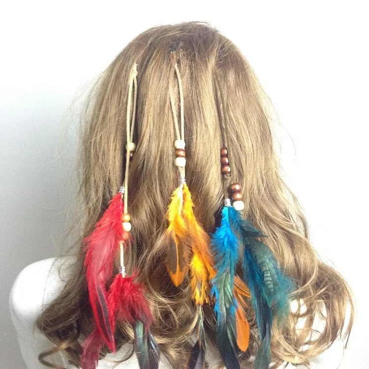 

6 Pieces/Set Vintage Bohemian Feather Hair Clip Women Headband Headpiece Hair Accessories Retail Package
