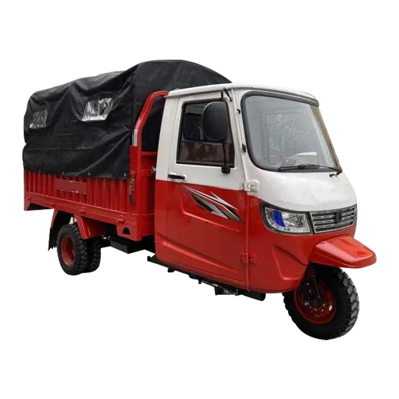 electric motorized cargo tricycles with cabin motocarga 250cc 3 wheel motorcycle ghana