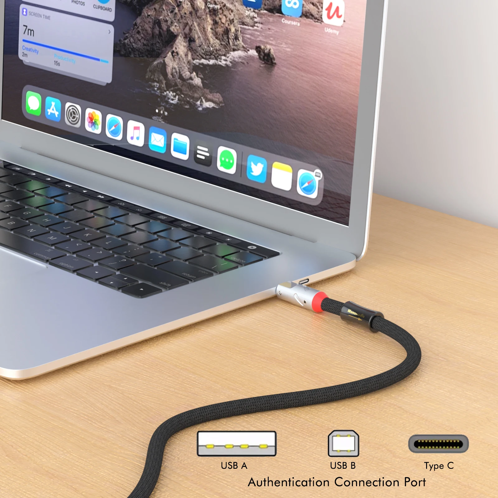 Monosaudio A51/B51 24K vergoldeter USB2.0-Stecker DIY USB A auf USB B-Anschluss Hi-Fi-USB-Kabel USB-Gehäuse – Detail 7