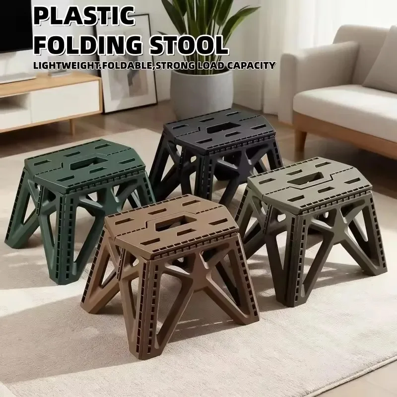 Portable Folding Stool for Camping Hiking, Ultra-Light Travel Footrest, Compact Small Seat for Fishing Beach Picnic