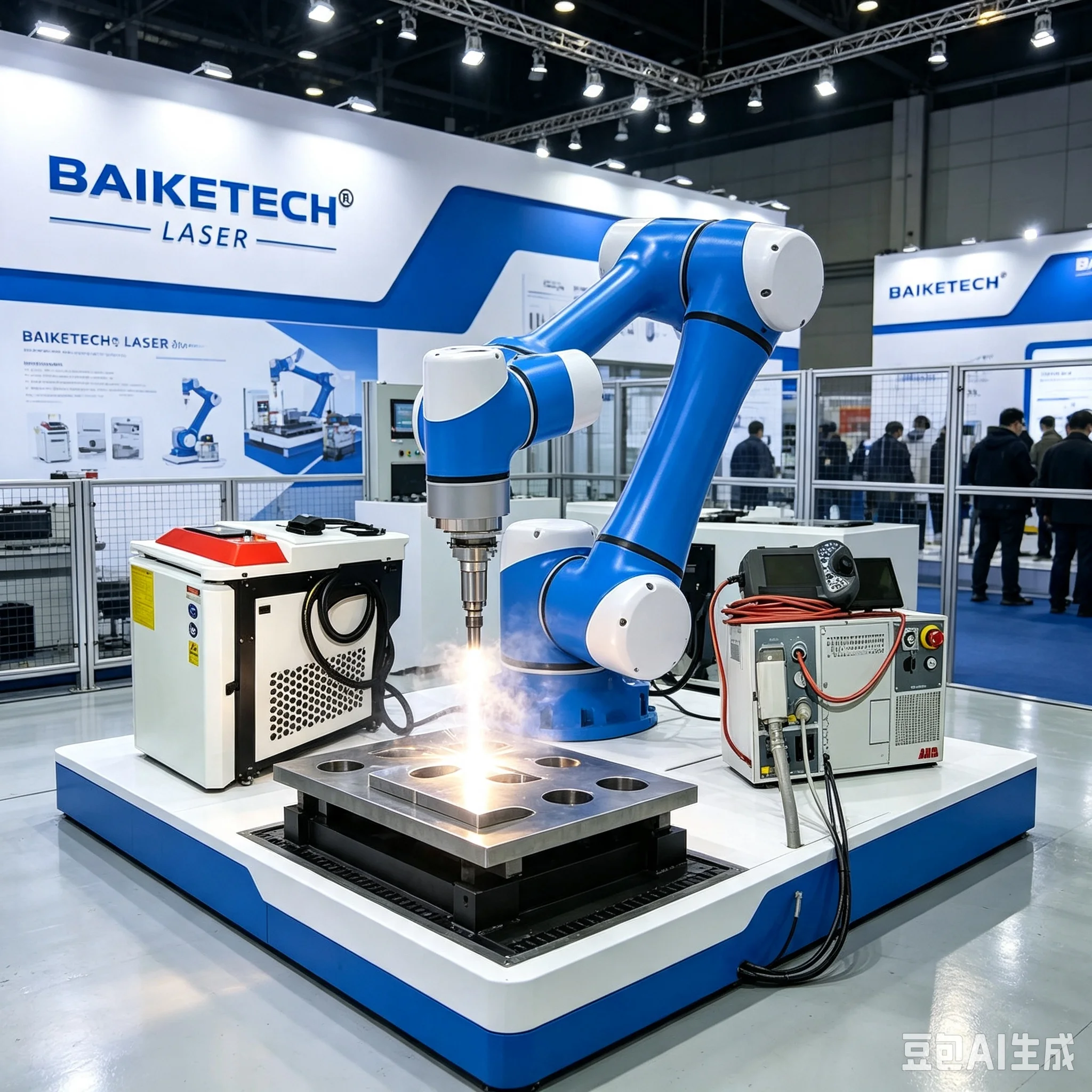 Industrial Automatic Robotic Laser Welding Station Programmable 6 Axis Manipulator Laser Welding Workstation For Curved Special