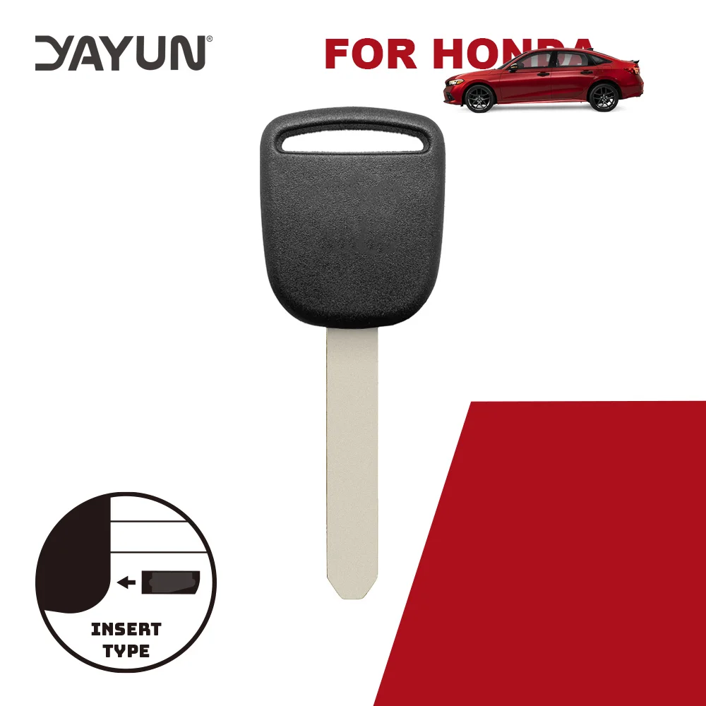 

YAYUN 10 PCS forHonda Civic Fit Crv Xrv Jazz Accord Transponde Car Key Shell Case Fob Groove Uncut Blank HON66 Blade