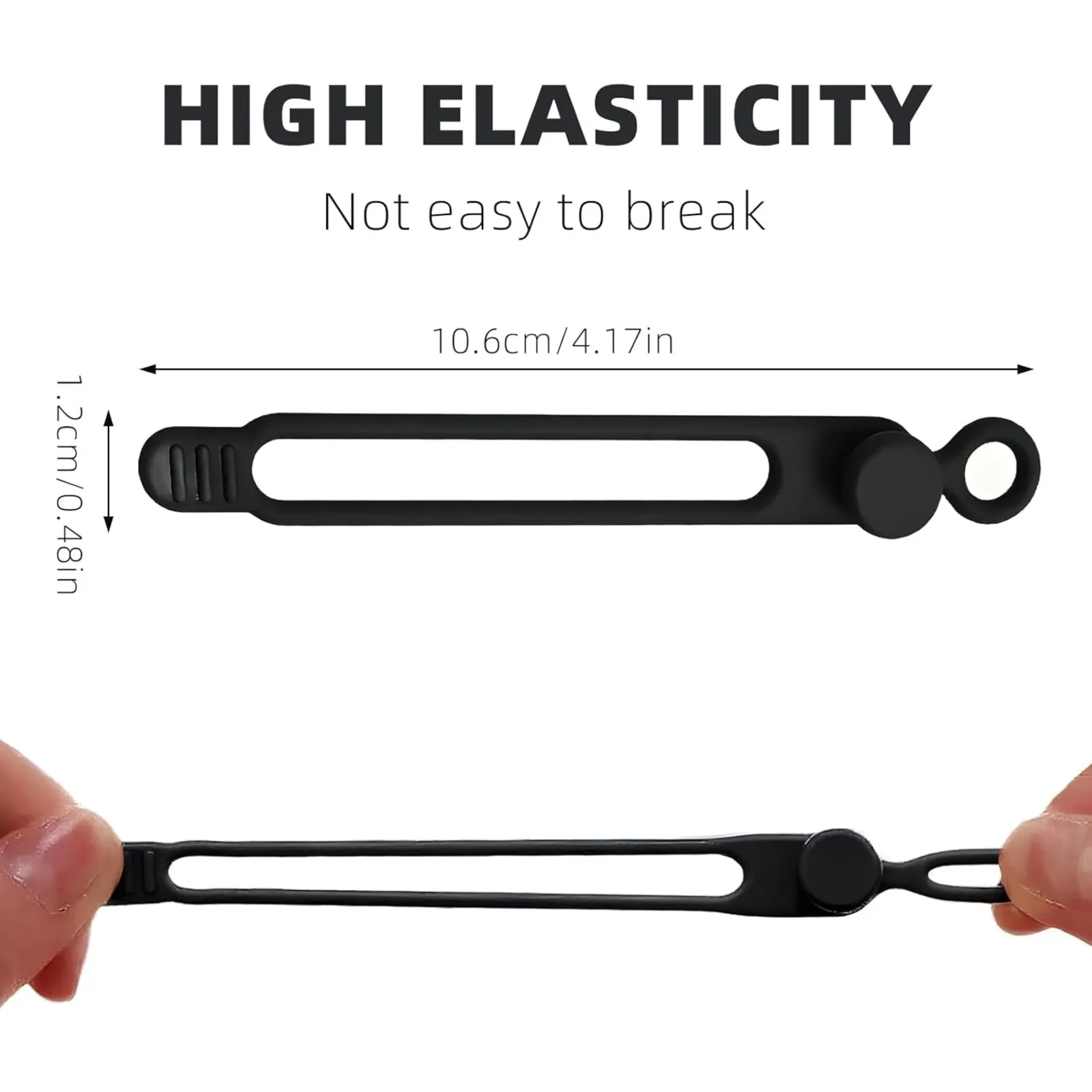 Data Cable Organizer, Elastic Silicone Cable Straps Cord Organizer, Reusable Cable Ties Wire Organizer for Bundling