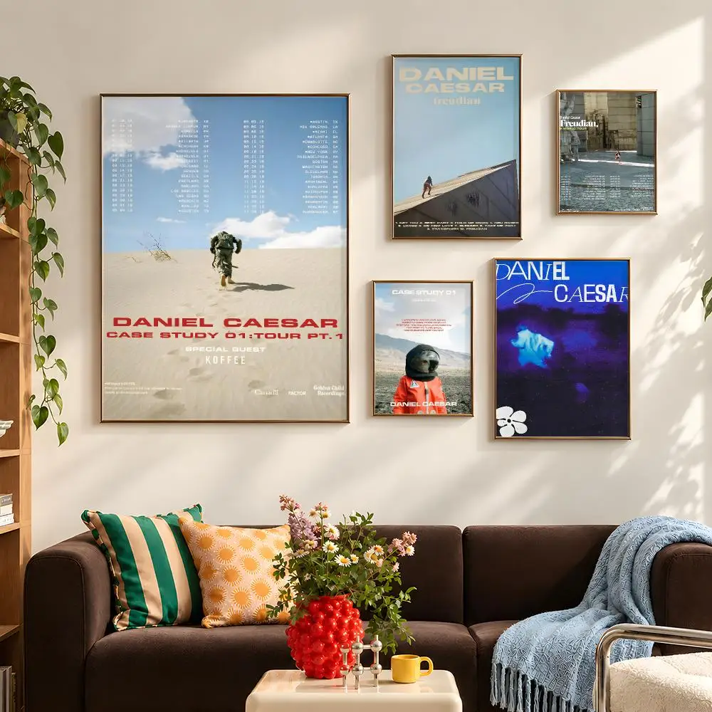 Singer Daniel Caesar Soul RnB Music Poster Self Adhesive PP Wall Art HD Gaming Room Bedroom Living Room Decor Apartment Gift