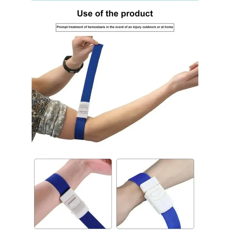 Buckle Tourniquet Infusion Venous Pressure Band Portable Clamp Blood Draw Strap First Aid Nursing Elastic Medical Easy To Use