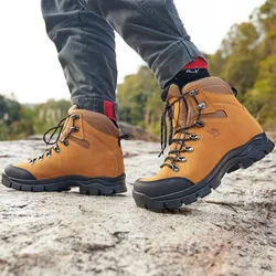 Golden camel sapatos de caminhada ao ar livre à prova dwaterproof água botas de caminhada antiderrapante quente tático sapatos de trekking para homem 2023 tamanho grande