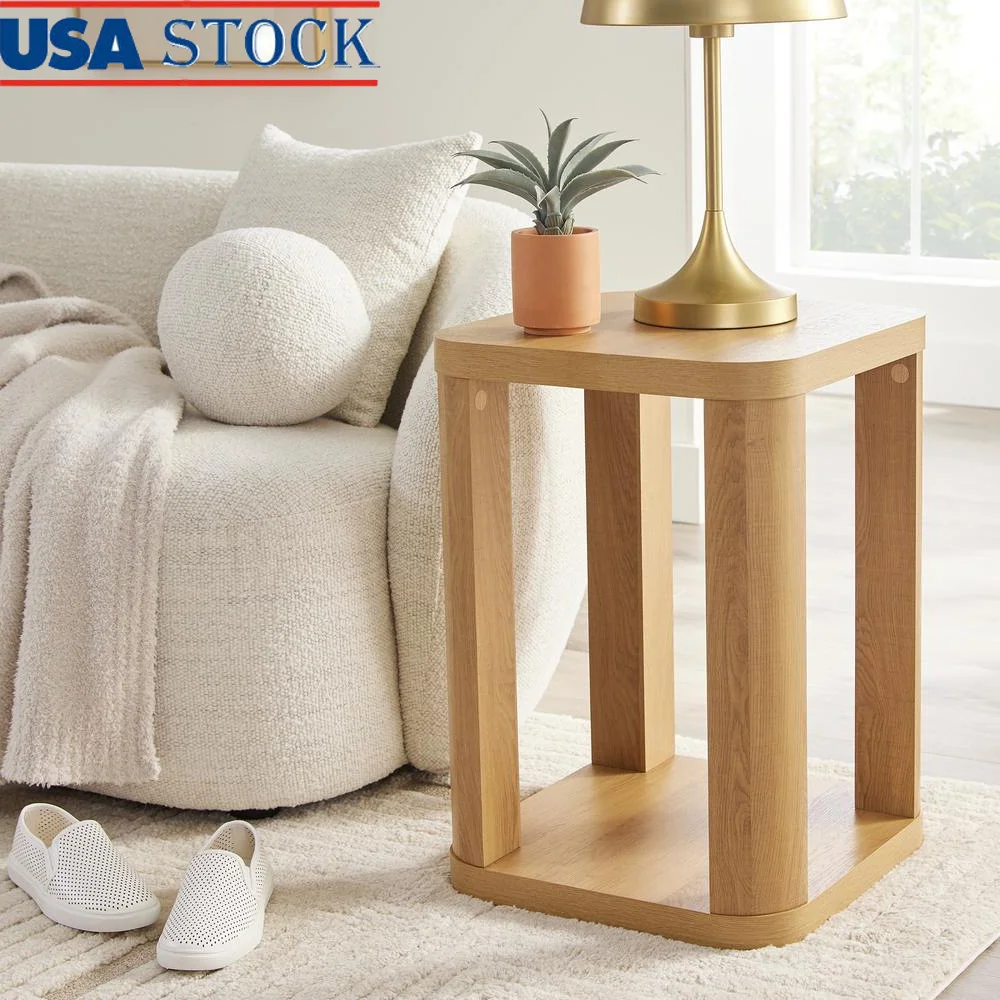 

Juliet End Table Modern Accent Table with Storage Compact Side Table Living Room Bedroom Reading Nook Assembly Required