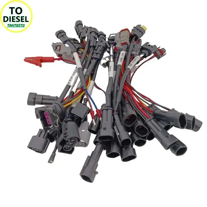 For Bosch Denso Delphi Siemens Cable Kit Common Rail Injector Tester Drive  Plug Harness