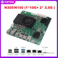 6-Bay Intel i3-N305 N150 N100 10G NAS Motherboard 1*10G 2*2.5G i226-V 2*NVMe 6*SATA3.0 1*DDR5 Firewall Security ITX Mainboard