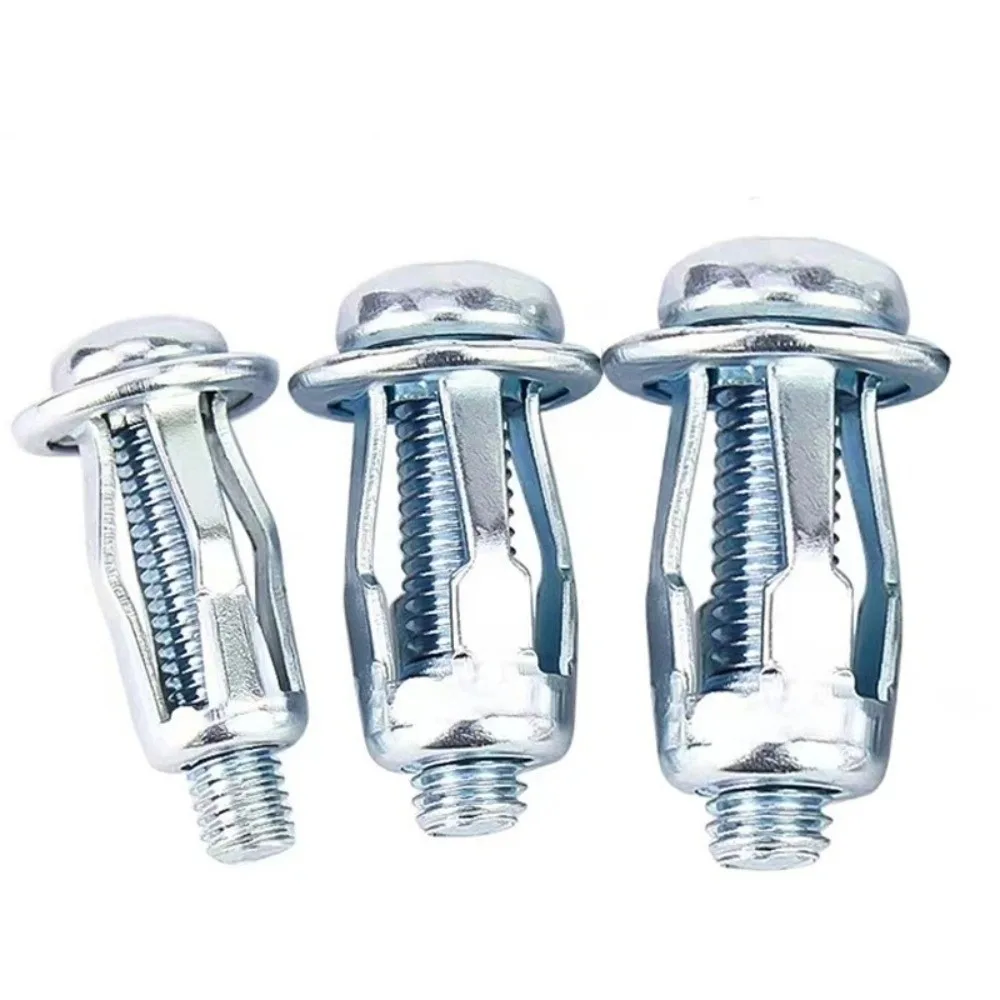 10pcs Carbon Steel Petal Screw Anchors M4 M5 M6 M8 Self-Locking Design Expansion Plug Kit Expansion Mechanism