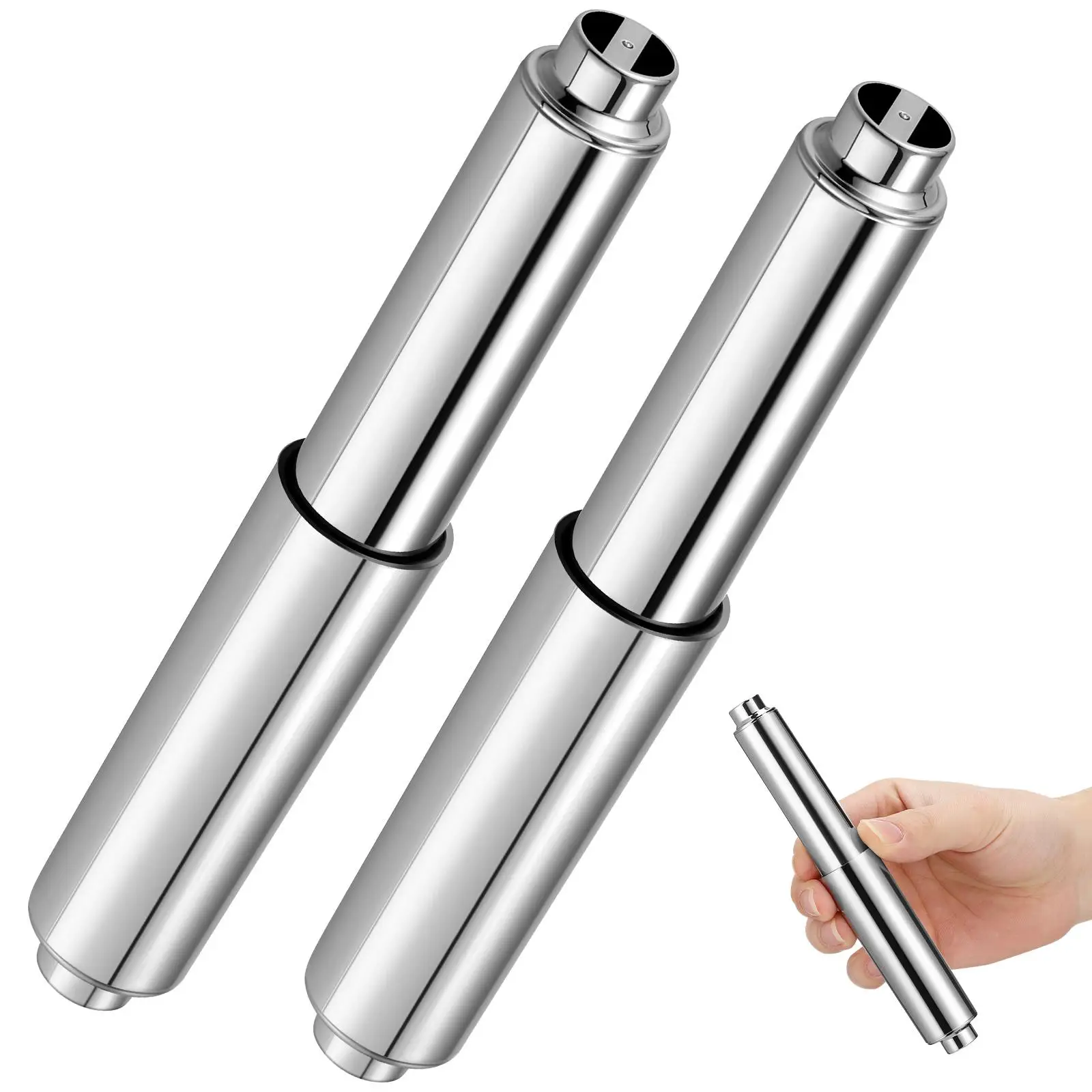 

2Pcs ToiletPaperHolderDurableABSExtenderRollerSpindleSpringRodWinder FitsMostBathroomsHotelsRestaurantsTissueDecor