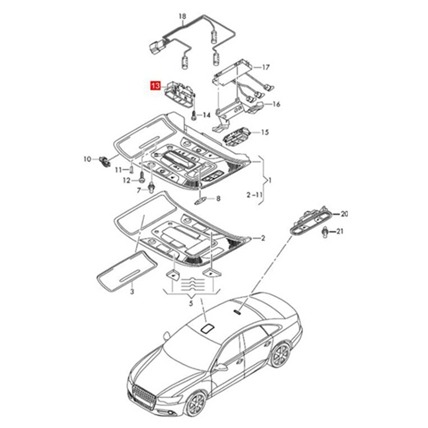 A68M-4G0959613 فتحة سقف بانورامية زر الجهد ل A6L C7 A4L B9 Q3 A3 A1