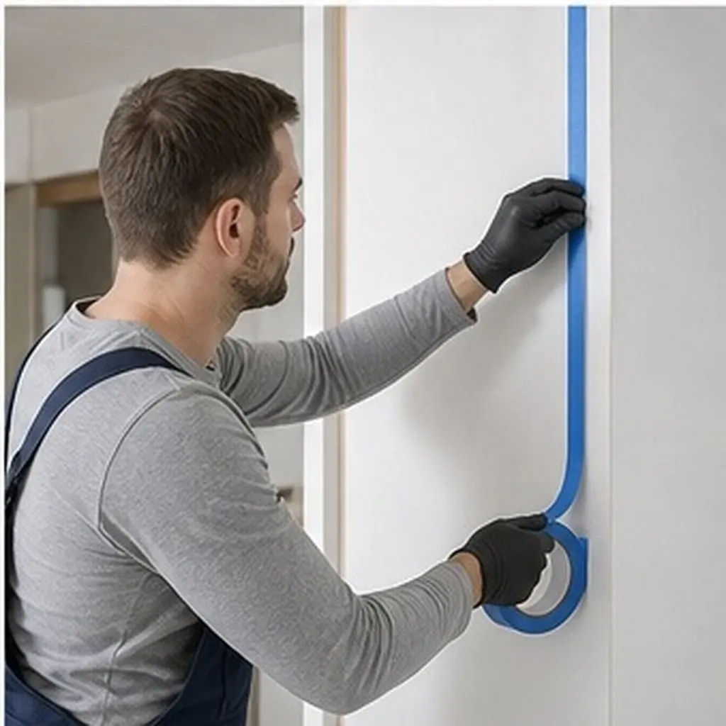 Blue Car Masking Tape High Adhesion for Painting Automotive Detail Spray Paint Non Residue Paper Tape Masking Fluid