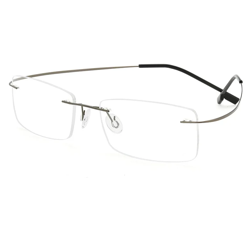 

Ultra-Light Titanium Rimless Reading Glasses for Men and Women Alloy Presbyopic Eyeglasses with +1.00 to +6.00 Lenses