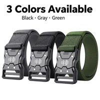 Ceinture tactique authentique pour hommes, boucle à dégagement rapide, ceinture militaire en toile de nylon, ceinture tressée décontractée pour le sport et l'entraînement en plein air 6