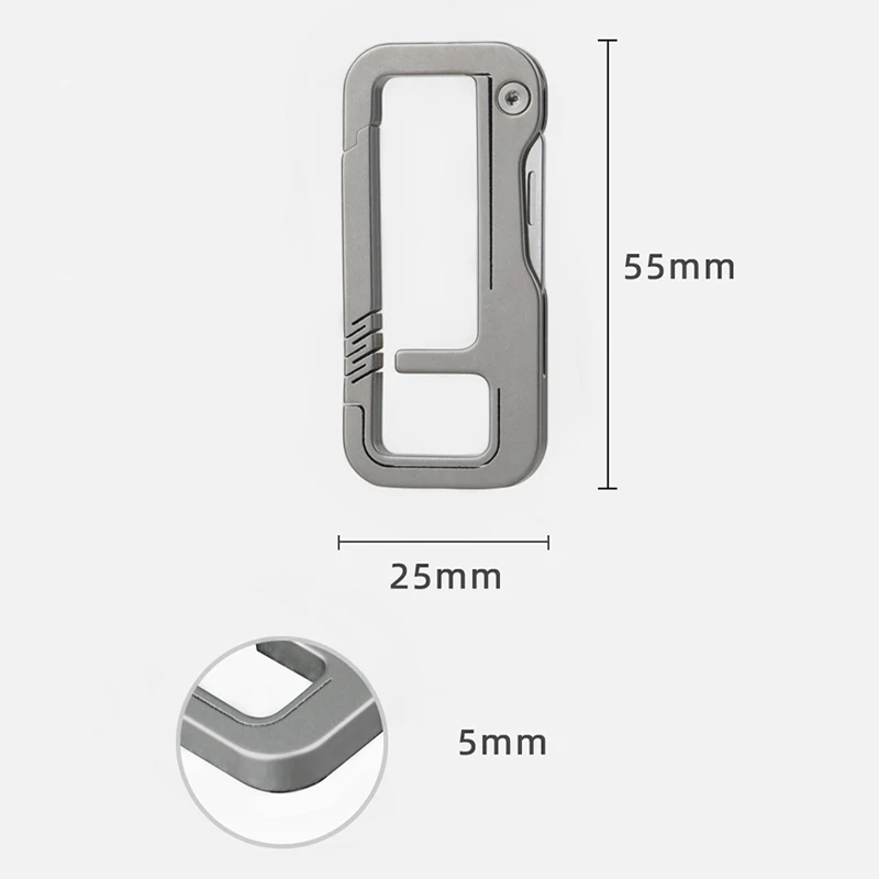 Titanium Alloy Keychain with Knife, Multifunctional EDC Tool, Out of the Box, Men's Car Keychain, Practical Carabiner