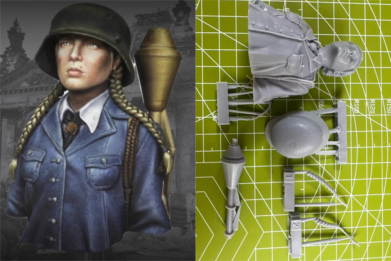 

High Quality 1:10 Die-casting Resin Model GK Bust Statue Soldier Unpainted State