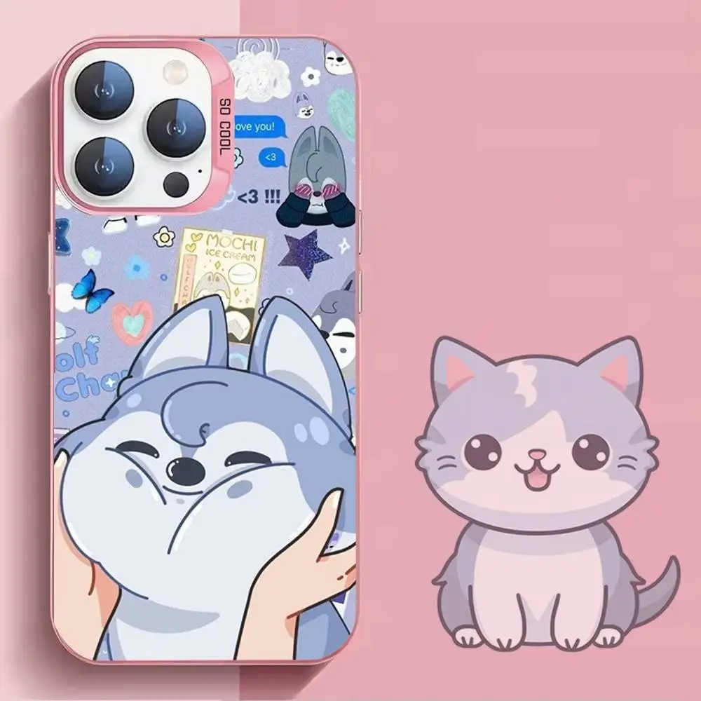 حافظة هاتف S-Stray-K-Kids-s Skzoos Kpop لهاتف iPhone 16,15,14,13,12,11,Mini,Pro,SE,MAX غطاء سيليكون وردي غير لامع