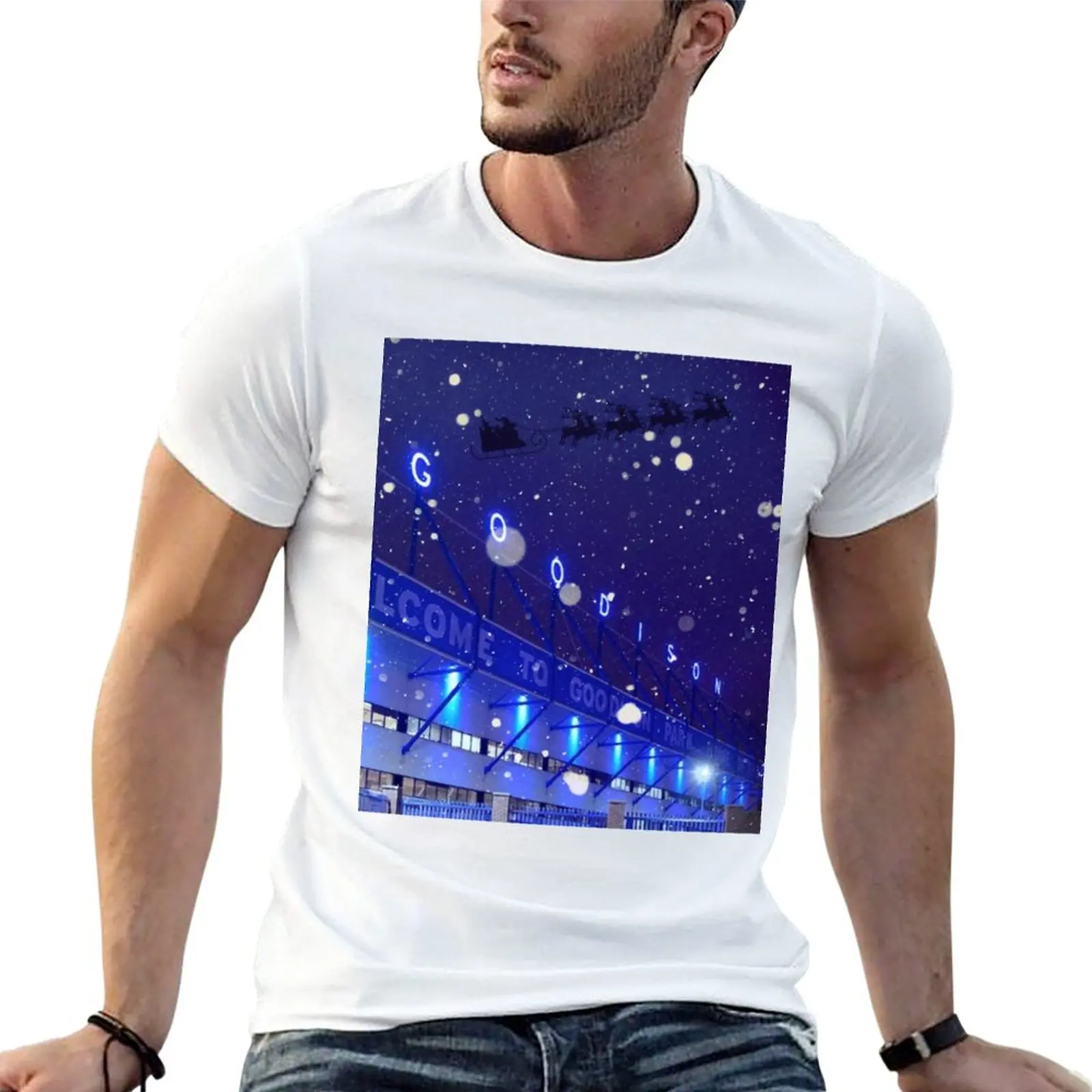 Christmas at Goodison T-Shirt summer top Short sleeve tee plain men t shirts