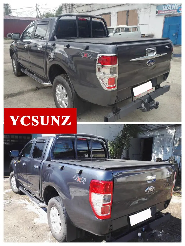 ABS Chrome Tail Lights Covers For Ford Ranger Wildtrak T6 T7 T8 2012 2013 2014 2015 2016 2017 2018 2019 2020 2021 Car Styling