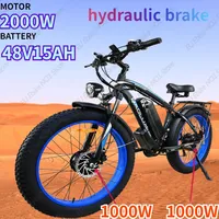 E Bike 2000W Dual Motor Drive 48V15ah Lithium Battery Mountain Electric Bicycle Hydraulic Brake 20*4.0 Fat Tire Electric Bike