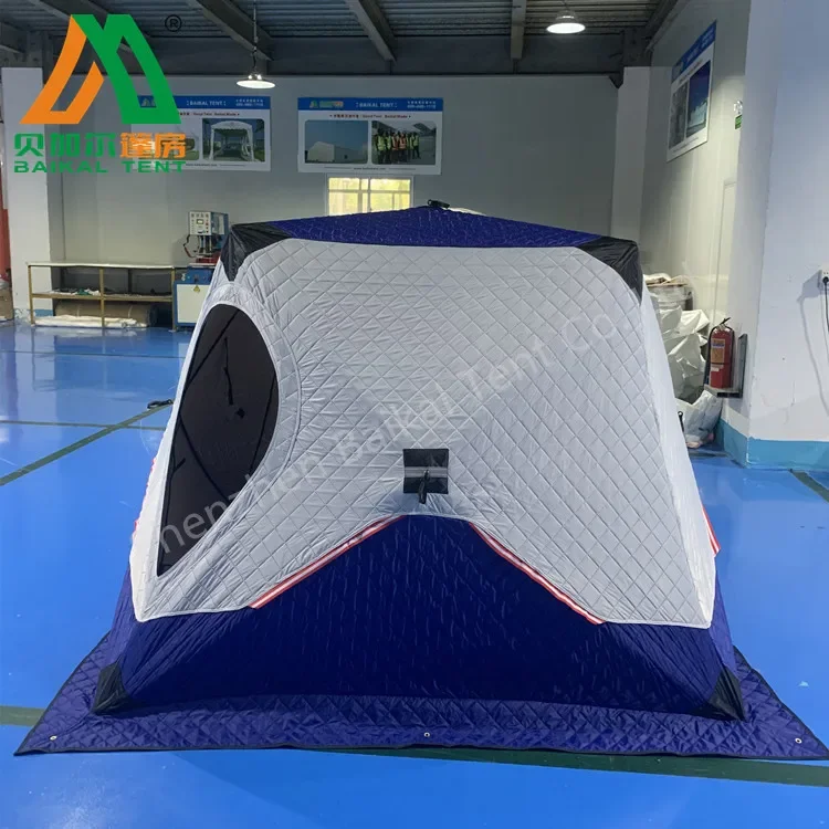 Outdoor hot winter wind-resistant ice fishing tents and oversized insulated warm tents