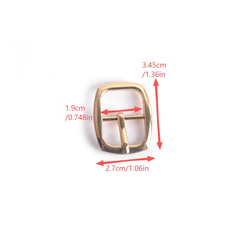 Golden Square Pin Buckle, Zinc Alloy Metal Belt Buckle, Bag Strap Leather Goods DIY Adjustable Hardware Buckle
