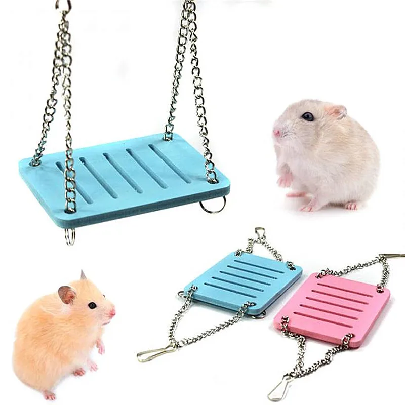 1Pcs Hamster Swing Suspension Bridge Toy Small Pet Entertainment Parts Seesaw Swing Climb Boredom Breaker Cage Props Accessories