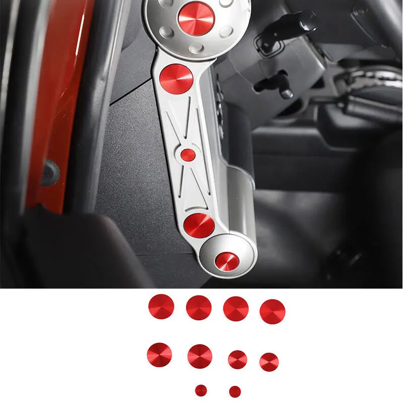 

Aluminum Alloy Car Dashboard Both Sides Decorative Patch Caps For Toyota FJ Cruiser 2007-2021 Car Interior Trim Accessories