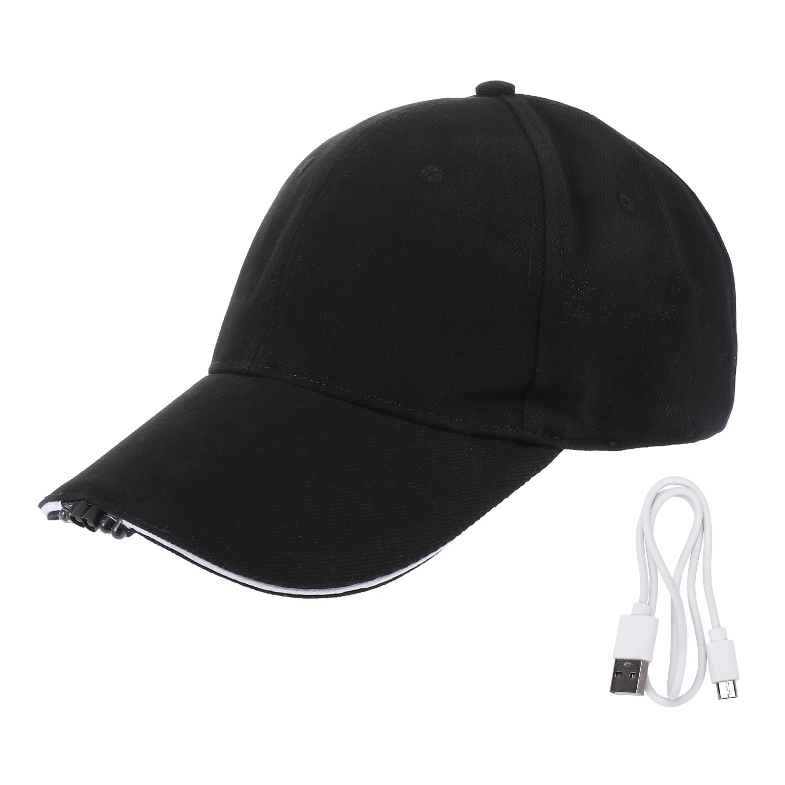 

Hats Glowing Night Running LED Peaked Classic Headwear Supply Black Activity Supply Outdoor