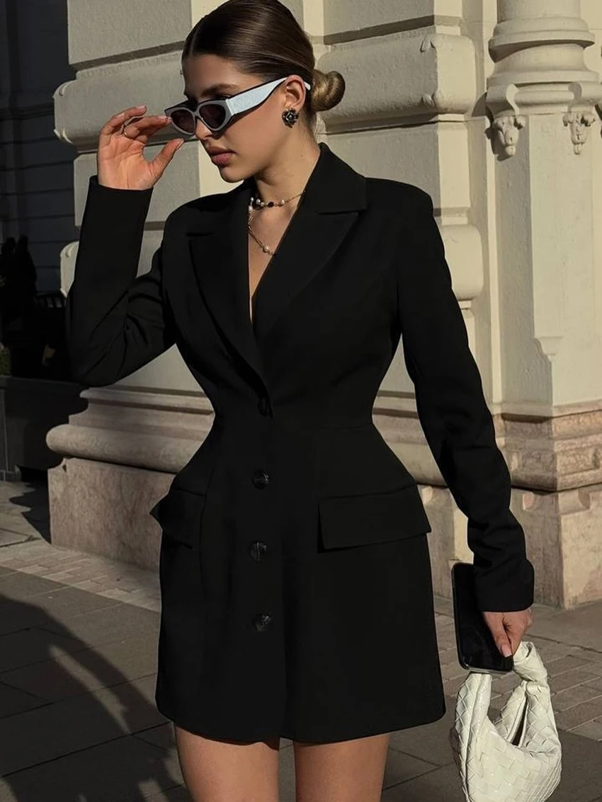 

Marthaqiqi Fashion Women Pajama Long Sleeve Nightgown Sexy Turn-Down Collar Nightwear Winter Mini Dress Ladies Nightwear Comfort