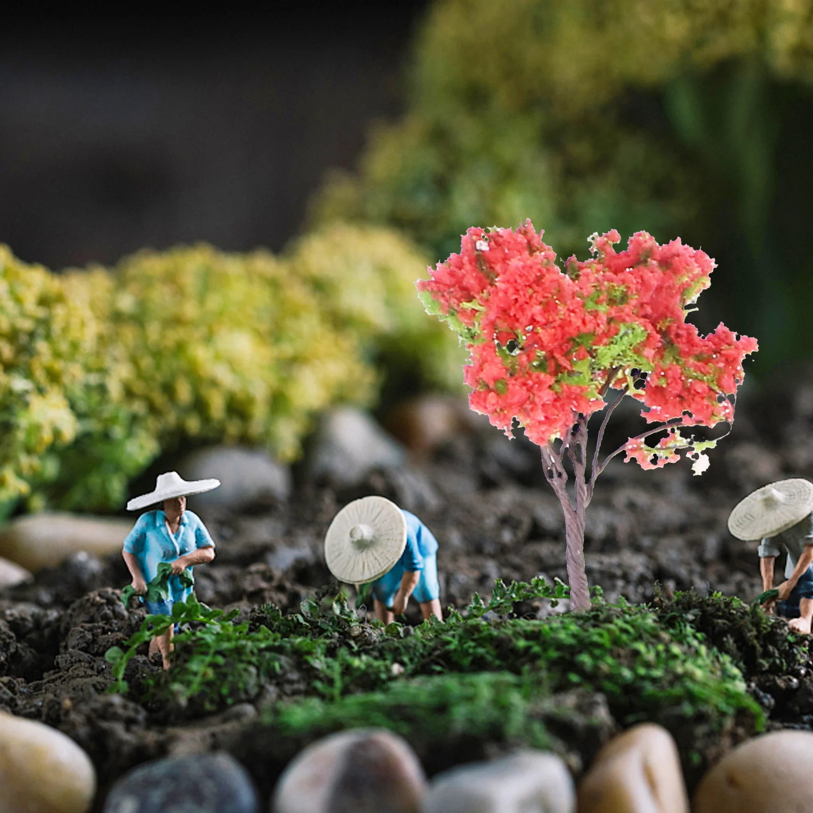 1 set 1 set decorazioni da giardino in miniatura decorazioni per albero finto per fai da te giardino fatato tavolo di sabbia pianta di simulazione albero di pino artificiale