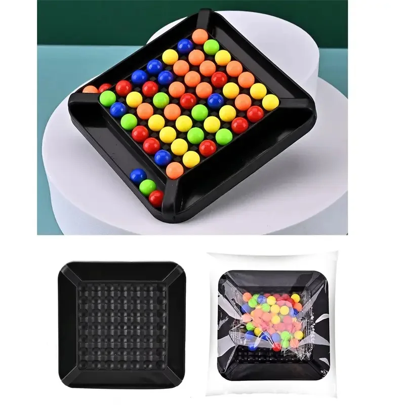 Rainbow Ball Toys Same Color Elimination Fun Open Chessboard Adult Child Interactive Logical Thinking Child Desktop Puzzle Gift