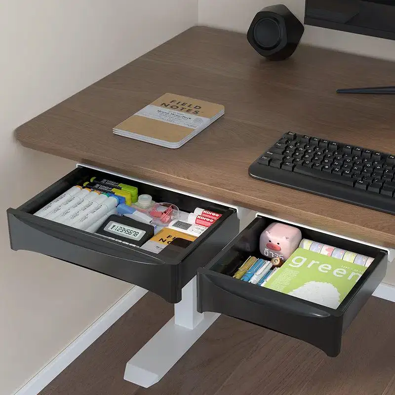 منظم تخزين الأدراج تحت المكتب: إضافة معلقة على الحائط - للمساكن ومحطات العمل والمكاتب المكتبية