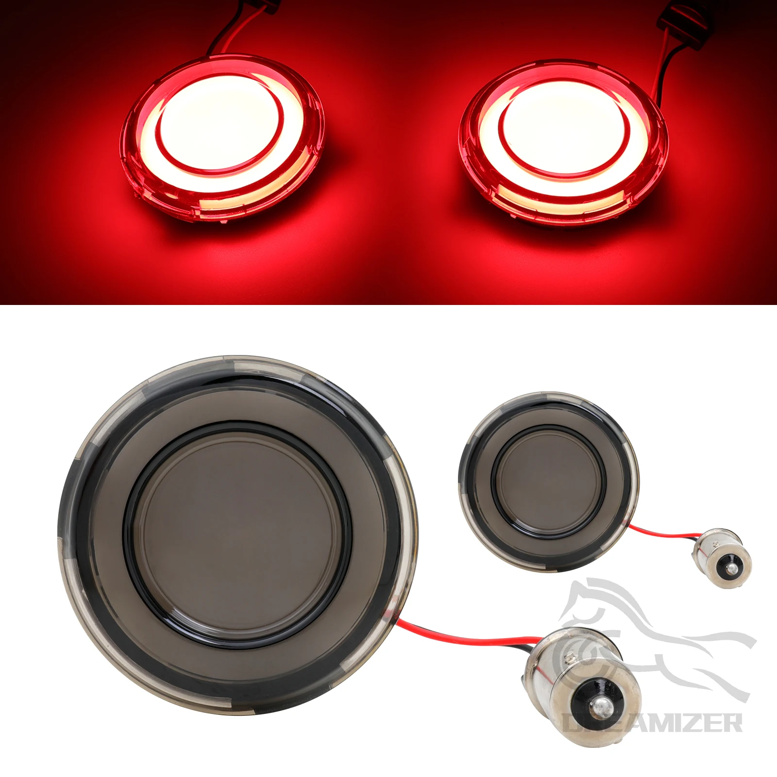 Motorcycle Turn Signal Conversions LED Panel Light 1156 Bullet Style For Harley Sportster Touring Breakout Fat Boy Softail