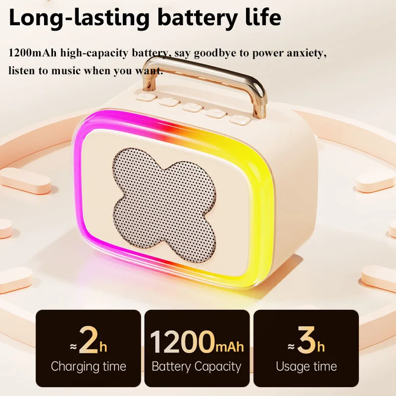 Мини-портативный Bluetooth-динамик RGB Атмосфера Световой объемный звук Музыкальная шкатулка Беспроводной музыкальный плеер Поддержка FM TF-карты USB AUX