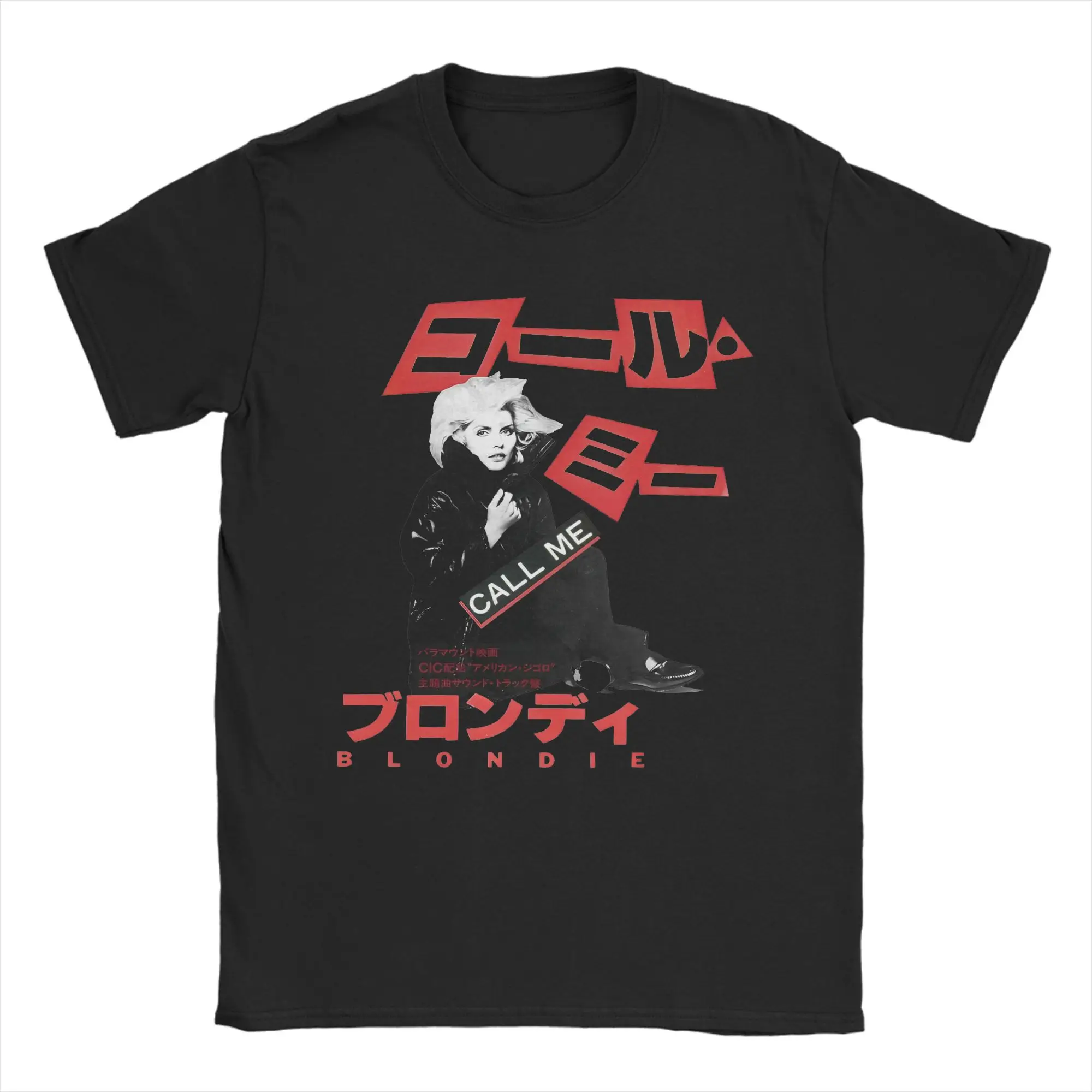 الرجال Blondies اتصل بي تي شيرت خمر الفرقة المغني 100% الملابس القطنية خمر قصيرة الأكمام الياقة المستديرة المحملة حجم كبير تي شيرت #1