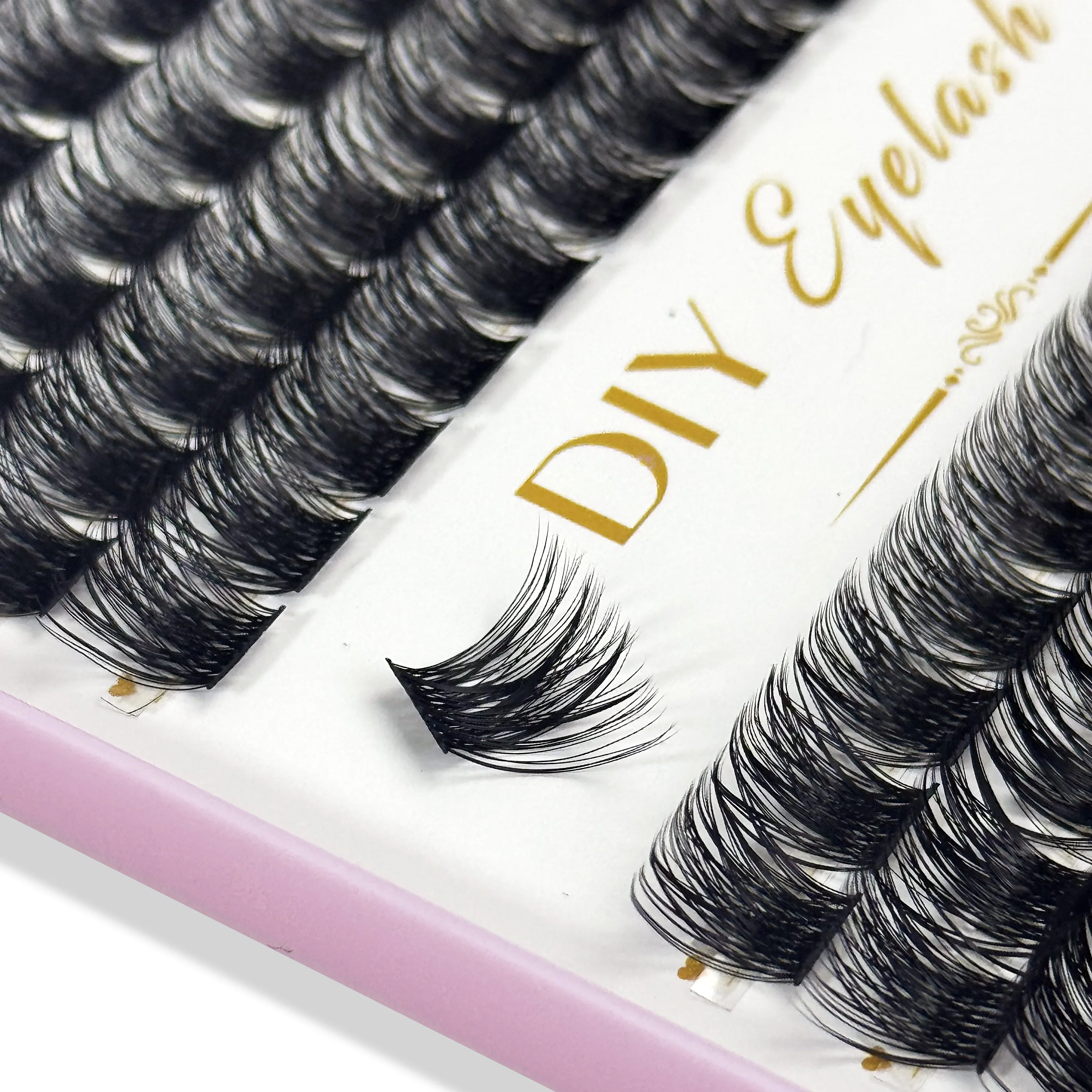 384 Uds grupo de pestañas postizas de visón sintético extensión de pestañas naturales 8-16mm mezclado DIY grueso Individual herramienta de maquillaje en racimo de pestañas