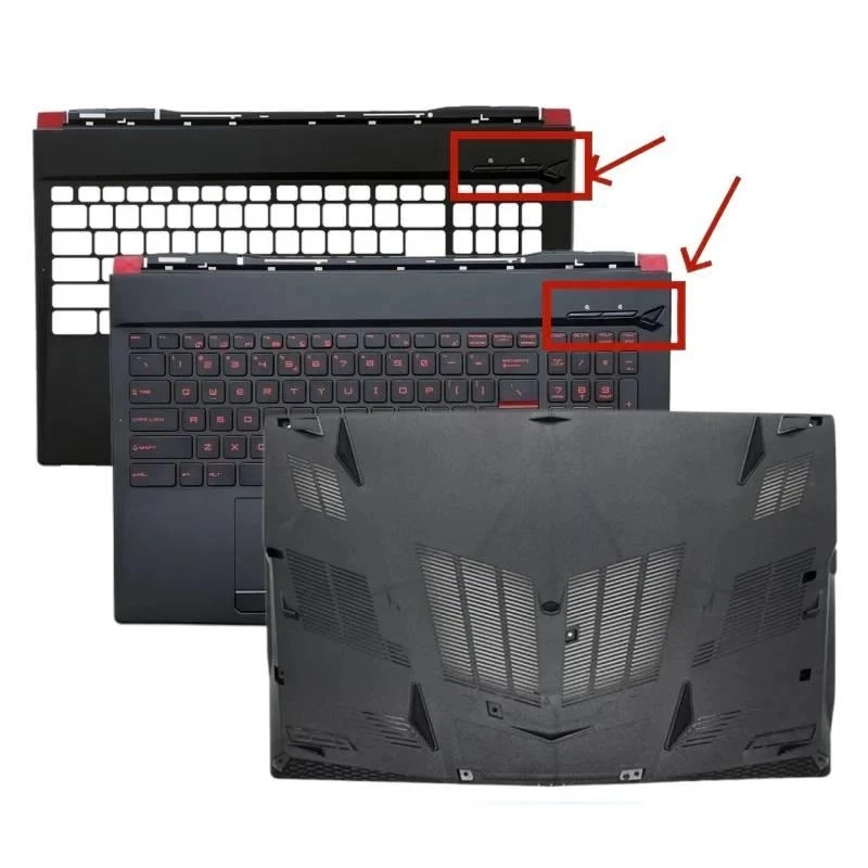 For MSI GL63 GP63VR MS-16P4 MS-16P5 MS-16P6 Top & Bottom Cover Red Backlight Palmrest Replacement